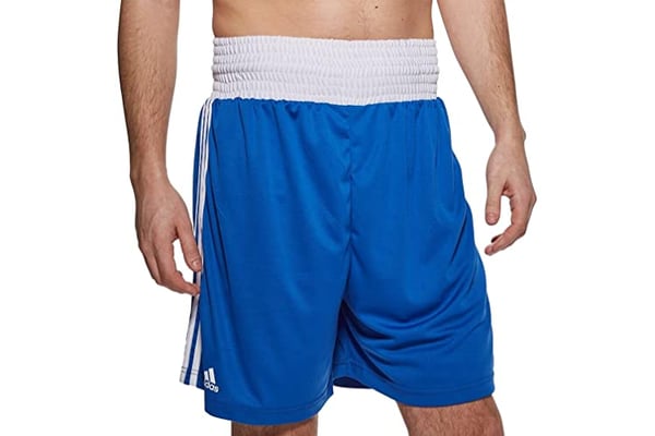 Boxing Punch Line Shorts (White/Blue)
