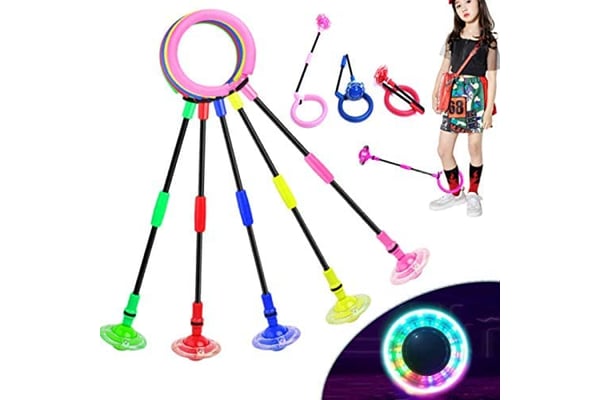 ANKBOL Flashing Jumping Ring Children Colorful Ankle Skip Jump Ropes