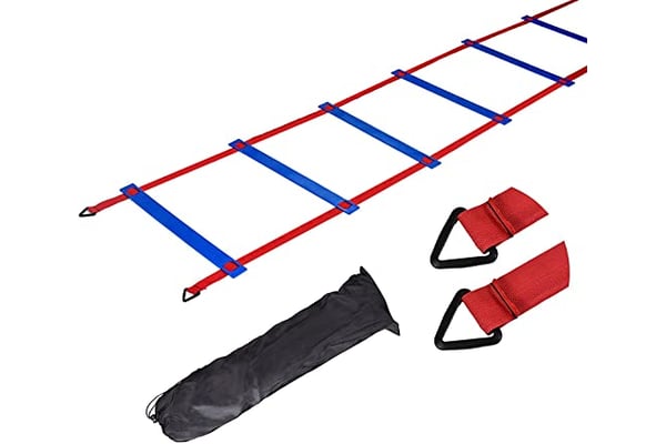 ASENVER Red Rope Agility Ladder Footwork Ladder Speed Ladder Soccer Ladder for Training