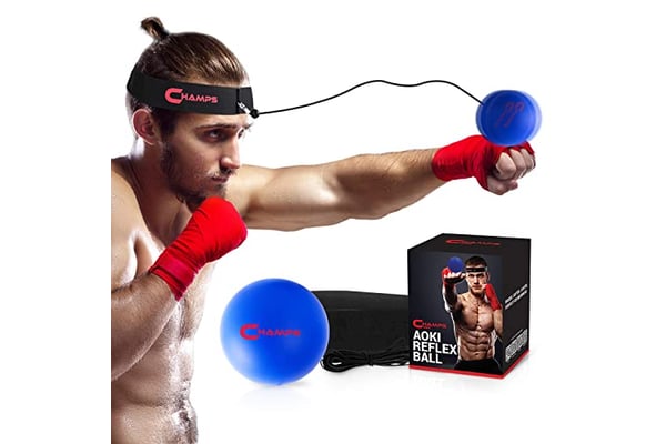 CHAMPS MMA Reflex Ball -Improve Reaction Speed and Hand Eye Coordination Training Boxing Equipment for Training at Home, Boxing Gear for MMA Equipment, Punching Ball Reflex Bag (Beginner)