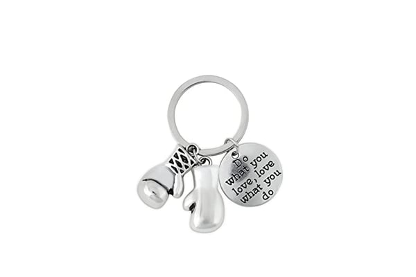 HAQUIL Boxing Gloves Inpirational Quote Keychain