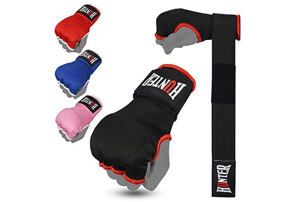 HUNTER Gel Padded Inner Gloves with Hand Wraps for Boxing