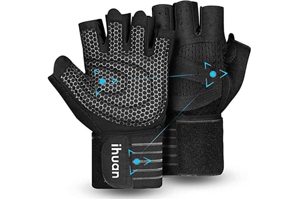 ihuan Ventilated Weight Lifting Gym Workout Gloves