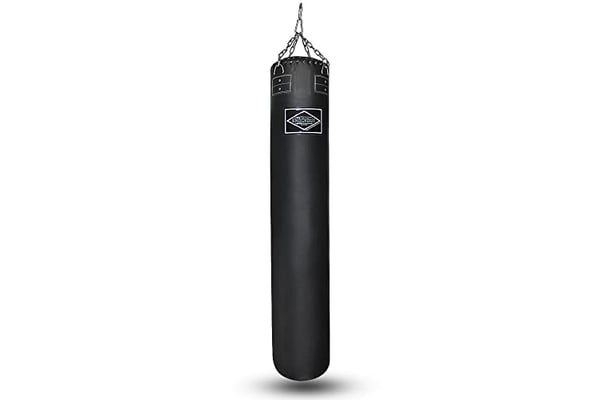 MACS 100 lbs 6 Feet Heavy Punching Boxing Hanging Professional Workout Banana Bag Martial Arts Training Equipment Muay Thai MMA (Black 5 ft)
