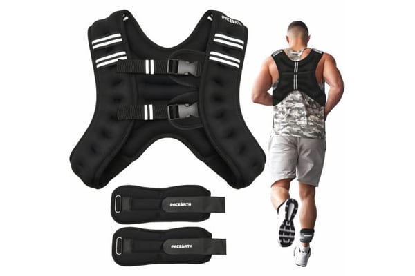 PACEARTH 12lbs Weighted Vest with Ankle/Wrist Weights