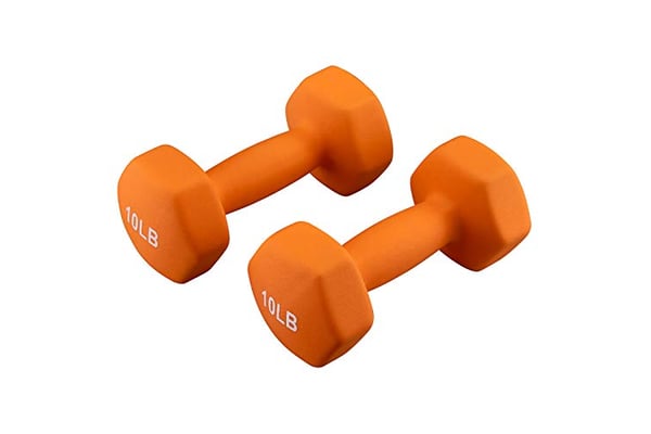 PITHAGE Barbell Neoprene Coated Dumbbell (Pair), Portable Weights for Home Gym Hand Weight