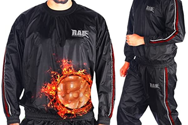 RAD Men and Women Weight Loss Sweat Suit Jacket Pant Gym Boxing Workout