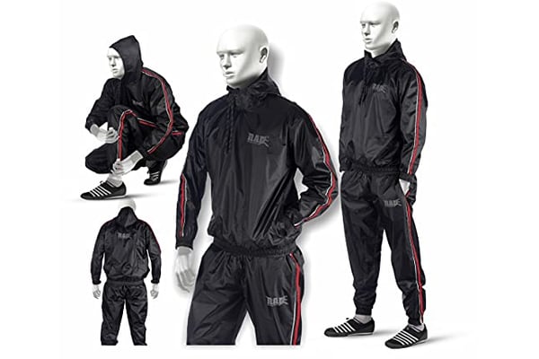 RAD Sauna Suit Men Women Weight Loss Jacket Pant Gym Workout Sweat Suits with Hood