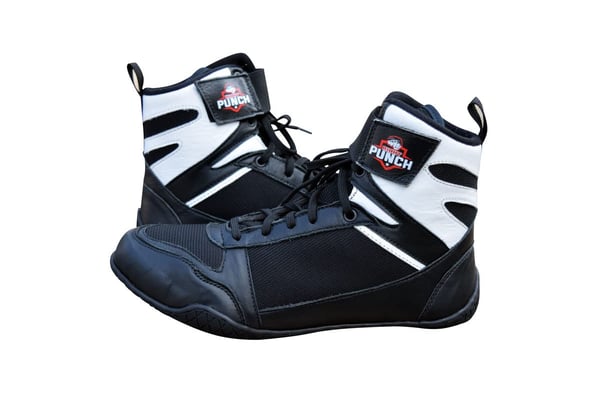 Right Punch Black Boxing Shoes (Black, 5)