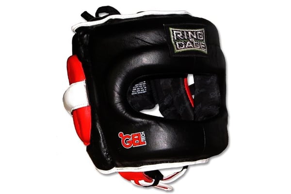 Ring to Cage Deluxe Full Face GelTech Sparring Boxing Headgear Synthetic Leather