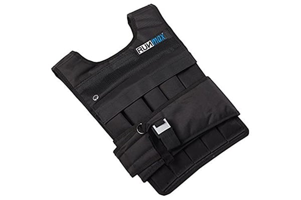 RUNmax rm40p 12lb-140lb Weighted Vest (with Shoulder Pads, 40lb), Black