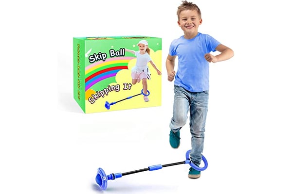 SIERLIKY Foldable Ankle Skip Ball Colorful Light Flashing Jumping Ring