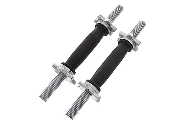 Swing Sports 1 Inch Dumbbell Bar Set - Spinlock Sleeve Barbell Hand Weight Bar Threaded 12in Adjustable Dumbbell Handle