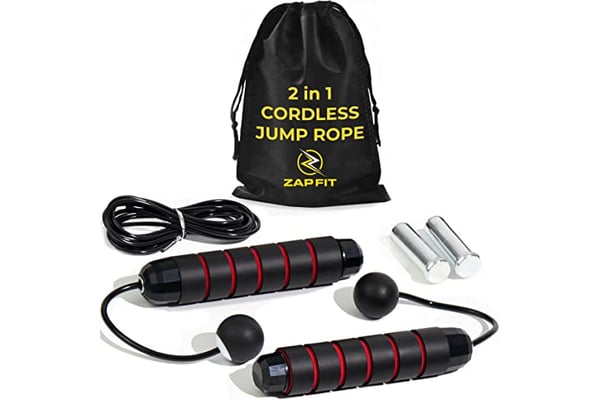 Weighted Cordless Jump Rope + Adjustable Speed Cable
